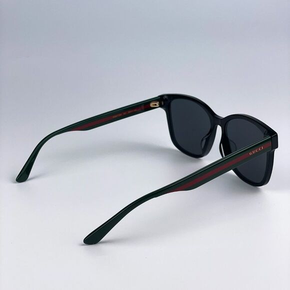 ?Gucci GG0417SK 001 Sunglasses Black Multicolour Grey Oval Unisex main image 5